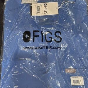 FIGS Women’s Catarina Ceil Blue Scrub Top Size XL *New*